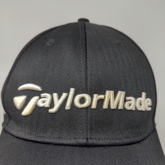 TaylorMade Men's Strapback Hat Black OSFA Embroidered Logo Spell Out - Picture 4 of 15